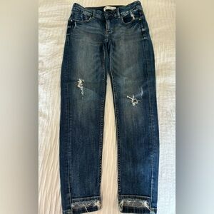 Zara Cropped Distressed Jeans